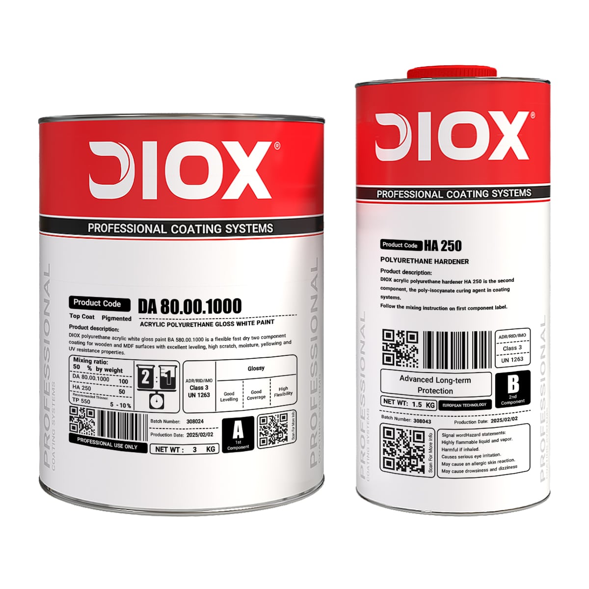 رنگ سفید پلی اورتان اکریلیک براق دیوکس ۳ کیلویی