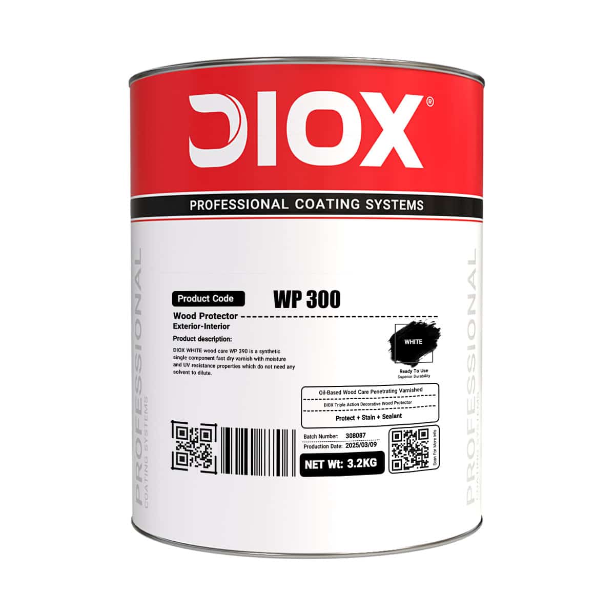 وارنیش سفید پایه روغنی دیوکس ۳ کیلویی