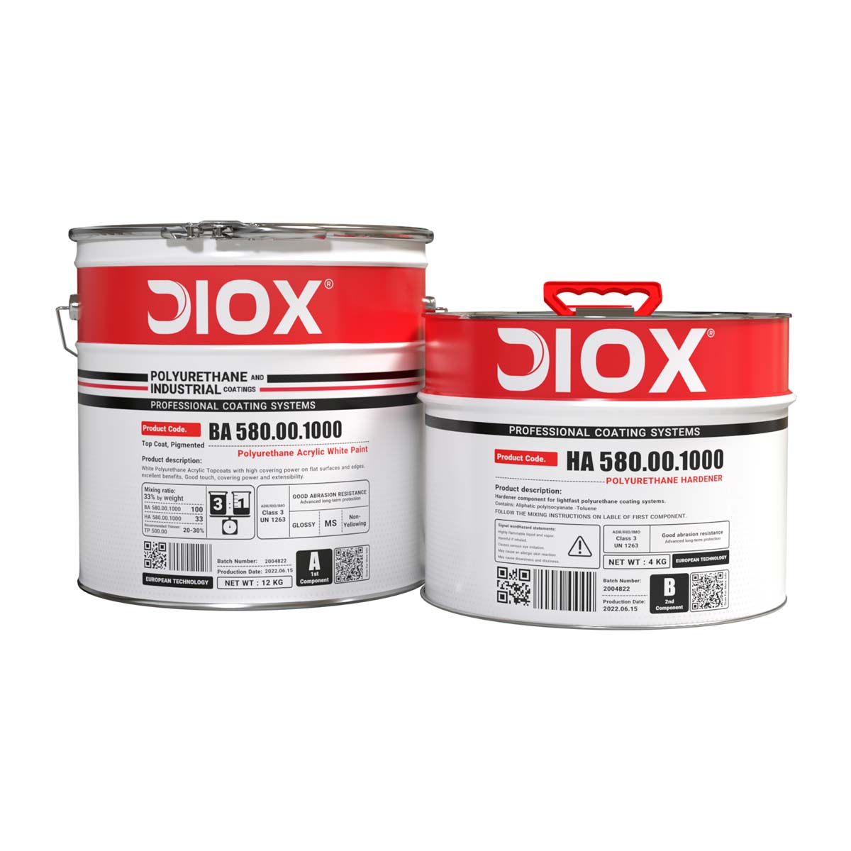 رنگ پلی اورتان سفید براق اکریلیک دیوکس ۱۲ کیلویی