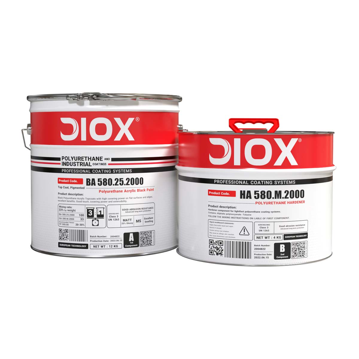 رنگ پلی اورتان مشکی مات اکریلیک دیوکس ۱۲ کیلویی