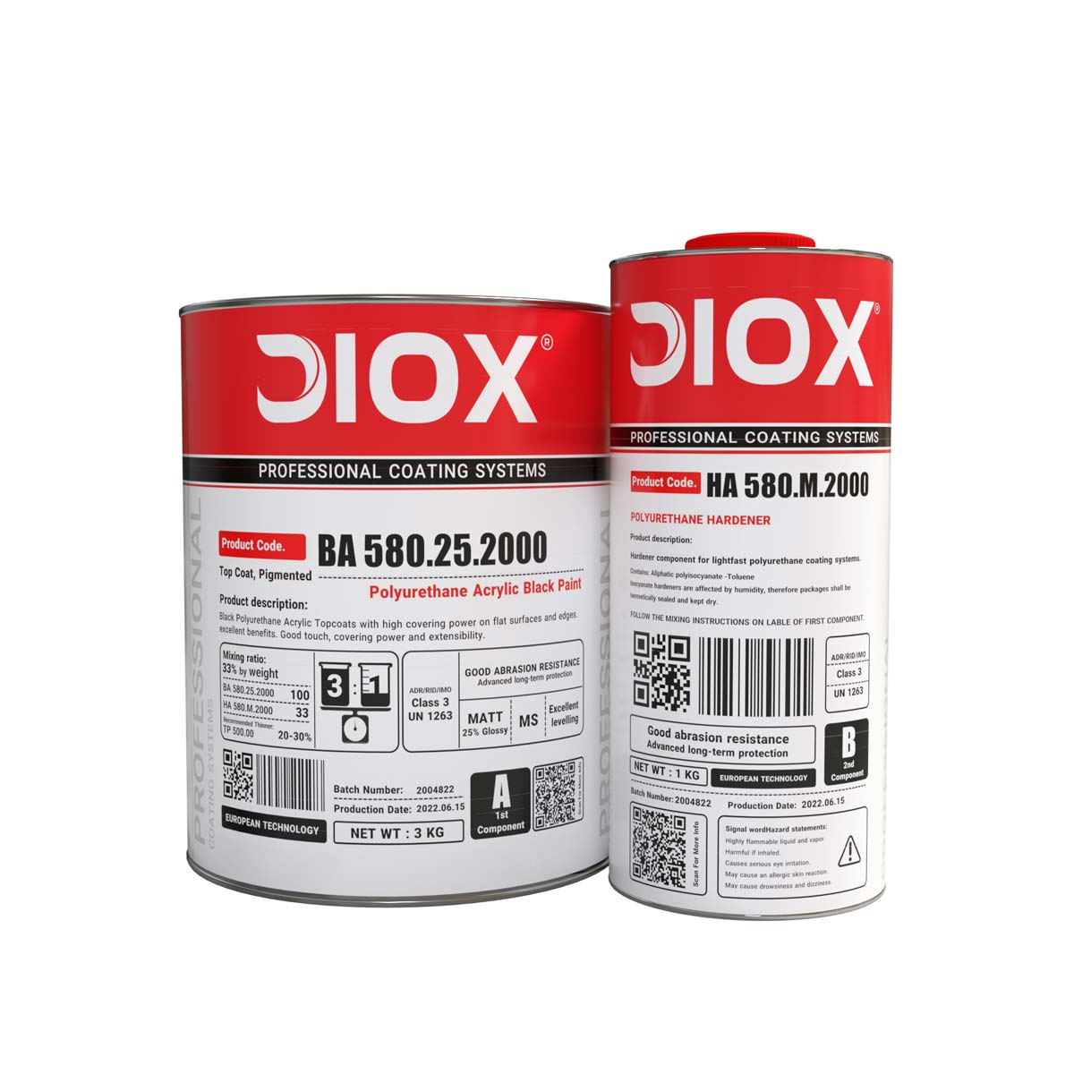 رنگ پلی اورتان مشکی مات اکریلیک دیوکس ۳ کیلویی