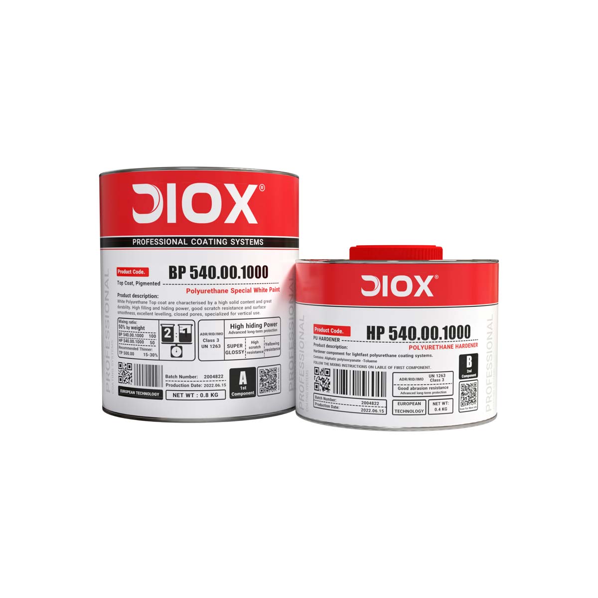 رنگ پلی اورتان سفید سوپر براق مخصوص دیوکس ۸۰۰ گرمی